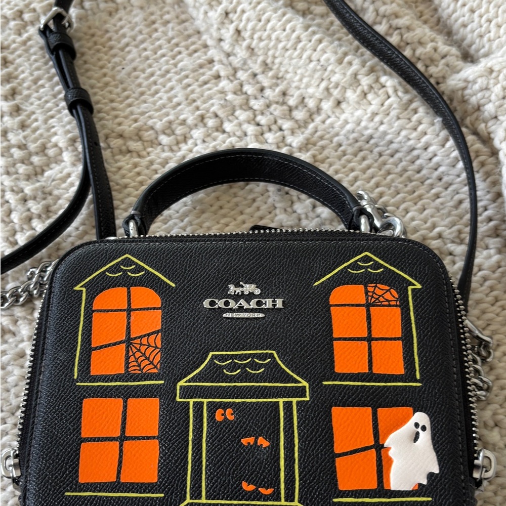 Coach Black and Orange Haunted House Crossbody - brand new without tags 👻🦇🕷️